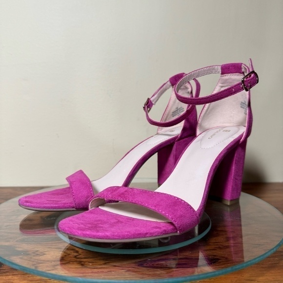 BANDOLINO Women's Armory Dress Sandals - Magenta Faux Suede - size 7 - Picture 5 of 14